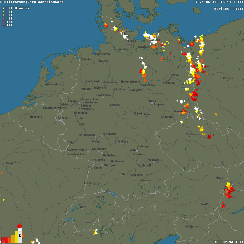 WEERHUISKE.nl - Onweer radar west-europa